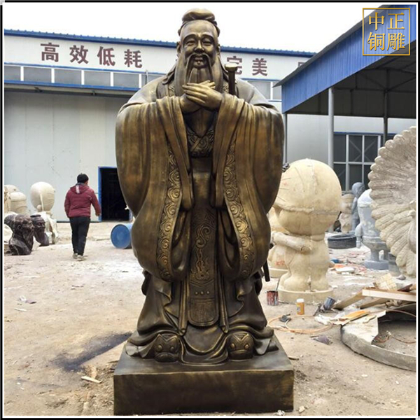 大型孔子銅雕塑